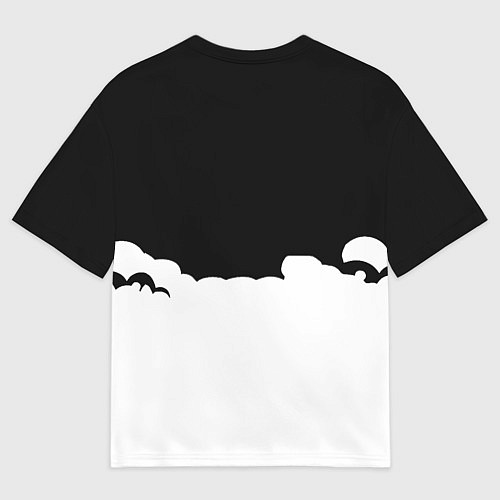 Женская футболка оверсайз Барселона облака краски / 3D-принт – фото 2