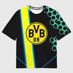Женская футболка оверсайз Borussia соты броня