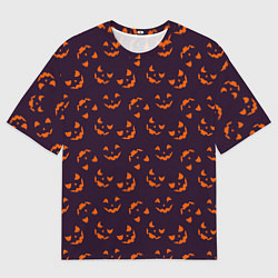 Женская футболка оверсайз Страшно веселый Halloween - паттерн