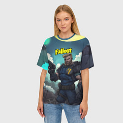 Футболка оверсайз женская Fallout седьмой, цвет: 3D-принт — фото 2