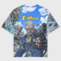 Футболка оверсайз женская Fallout брутальный седьмой, цвет: 3D-принт