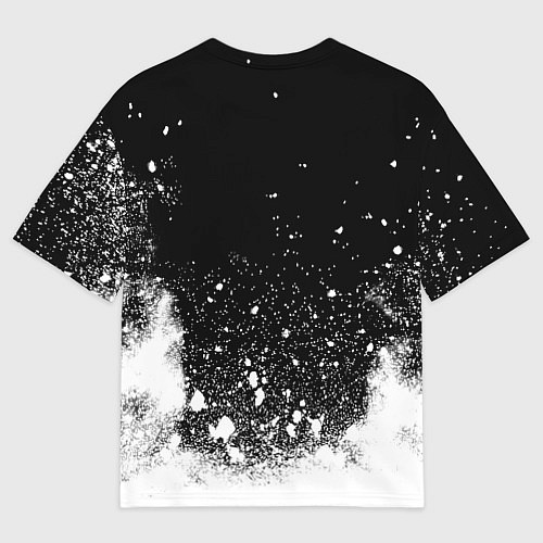Женская футболка оверсайз Inter белый всплеск краско / 3D-принт – фото 2