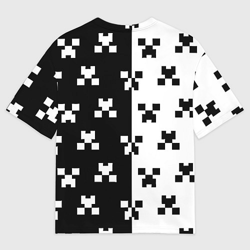 Женская футболка оверсайз Borussia pattern minecraft / 3D-принт – фото 2