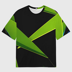 Женская футболка оверсайз Geometric neon
