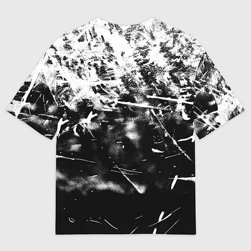 Женская футболка оверсайз Bayern Mnchen черно белая бумага / 3D-принт – фото 2