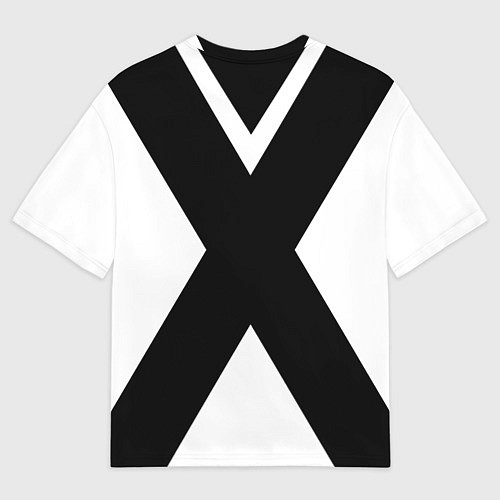 Женская футболка оверсайз Бавария Мюнхен полосы / 3D-принт – фото 2