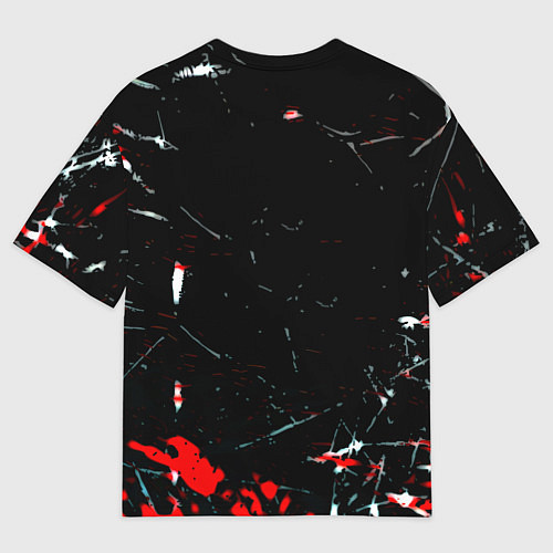 Женская футболка оверсайз Бавария Мюнхен штрихи красок / 3D-принт – фото 2