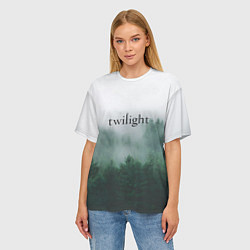 Футболка оверсайз женская Twilight forest, цвет: 3D-принт — фото 2