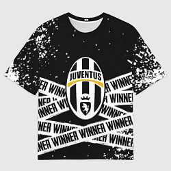 Женская футболка оверсайз Juventus подедитель краски