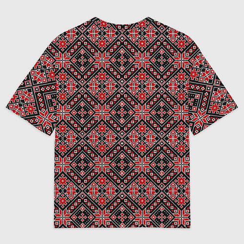 Женская футболка оверсайз Славянский стиль - орнамент / 3D-принт – фото 2