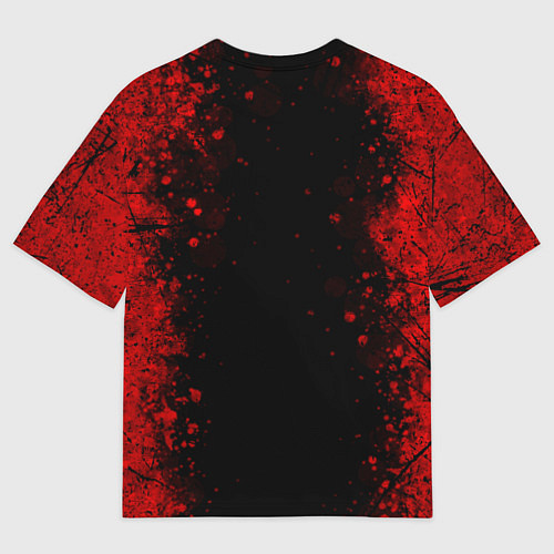 Женская футболка оверсайз Эмблема hitman на черном фоне / 3D-принт – фото 2