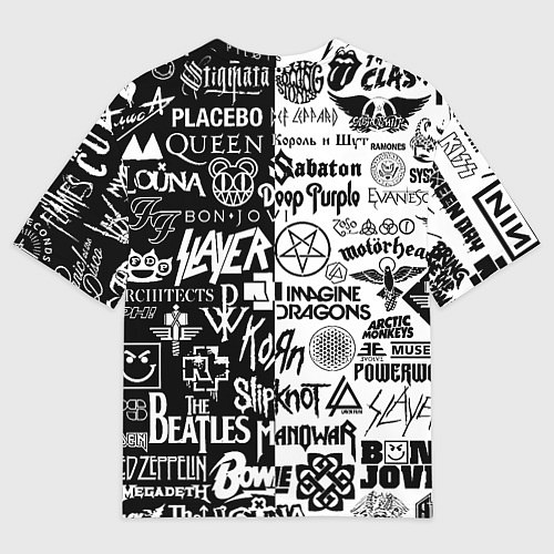 Женская футболка оверсайз Juventus рок музыка / 3D-принт – фото 2