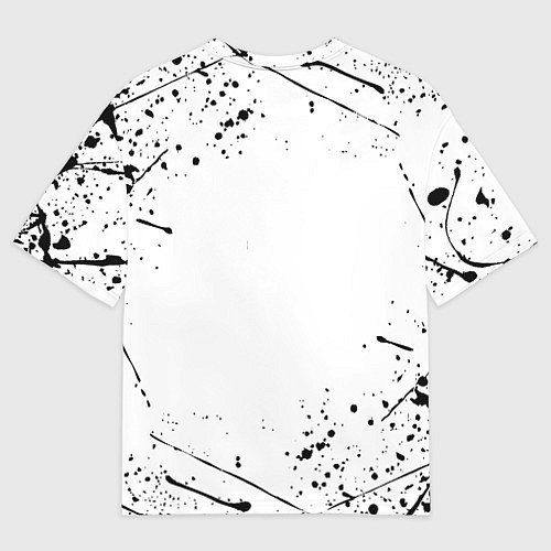 Женская футболка оверсайз Barcelona брызги красок / 3D-принт – фото 2