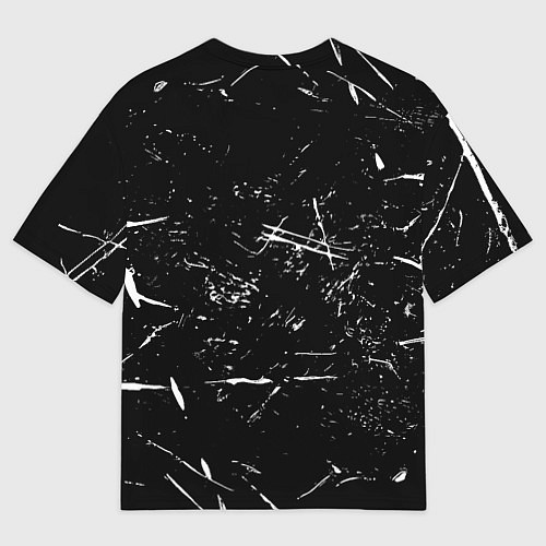 Женская футболка оверсайз Ювентус краски штрихи / 3D-принт – фото 2