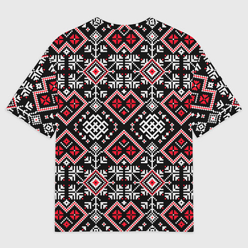 Женская футболка оверсайз Славянский орнамент обережный / 3D-принт – фото 2