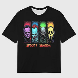 Футболка оверсайз женская Сезон ужасов, цвет: 3D-принт
