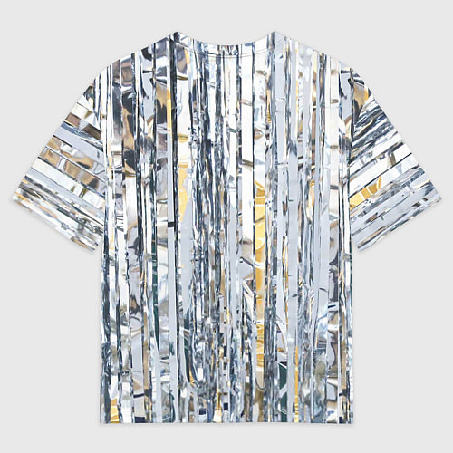 Женская футболка оверсайз Новогодний дождик / 3D-принт – фото 2