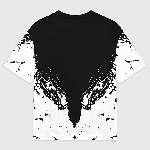 Женская футболка оверсайз Ювентус краски всплеск текстура / 3D-принт – фото 2