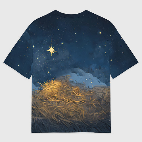 Женская футболка оверсайз Лошадка спит с жеребенком / 3D-принт – фото 2