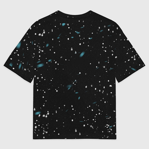 Женская футболка оверсайз Лошадь на снегу / 3D-принт – фото 2