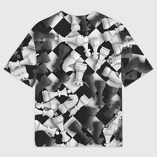 Женская футболка оверсайз Мир шахмат / 3D-принт – фото 2