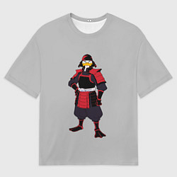 Футболка оверсайз женская Утка-самурай, цвет: 3D-принт