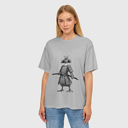 Футболка оверсайз женская Гусь-самурай с катаной, цвет: 3D-принт — фото 2