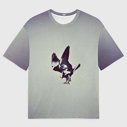 Футболка оверсайз женская Атакующий ястреб, цвет: 3D-принт