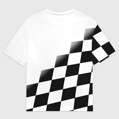 Женская футболка оверсайз Ювентус клетка краски / 3D-принт – фото 2