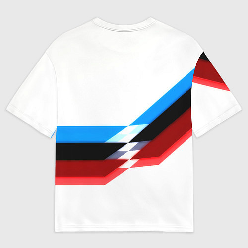 Женская футболка оверсайз Бавария Мюнхен геометрия спорт / 3D-принт – фото 2