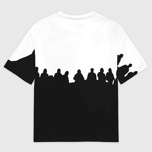 Женская футболка оверсайз Ювентус команды / 3D-принт – фото 2