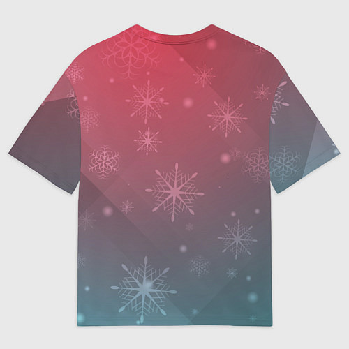 Женская футболка оверсайз Санта-утка не в духе / 3D-принт – фото 2