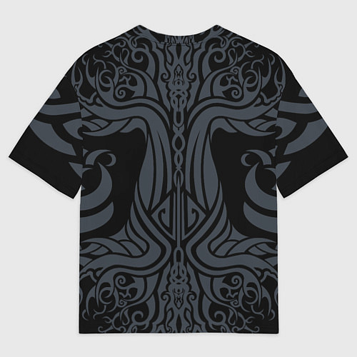 Женская футболка оверсайз Древо жизни в орнаменте - слава богам и предкам / 3D-принт – фото 2