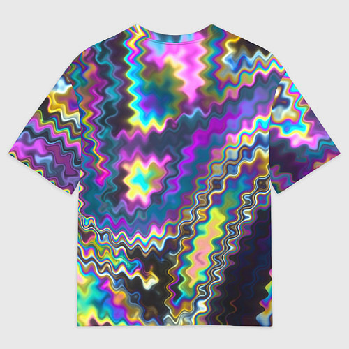Женская футболка оверсайз Абстракция переливы / 3D-принт – фото 2