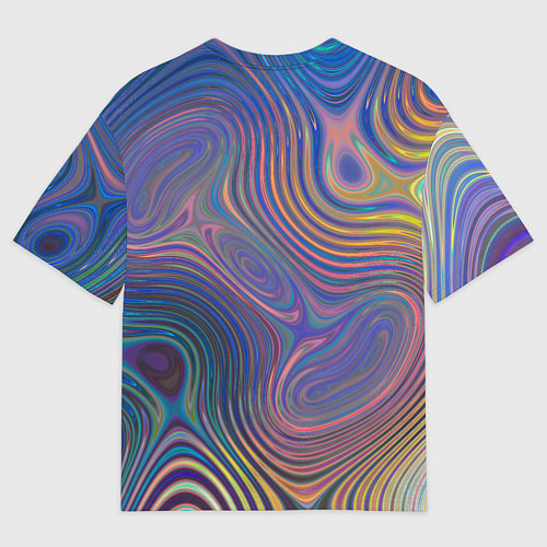 Женская футболка оверсайз Абстрактная рябь / 3D-принт – фото 2