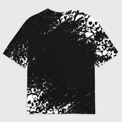 Женская футболка оверсайз Ювентус черепа краски / 3D-принт – фото 2