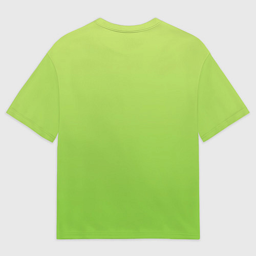 Женская футболка оверсайз Color lime green / 3D-принт – фото 2