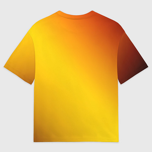 Женская футболка оверсайз Color yellow red gradient / 3D-принт – фото 2