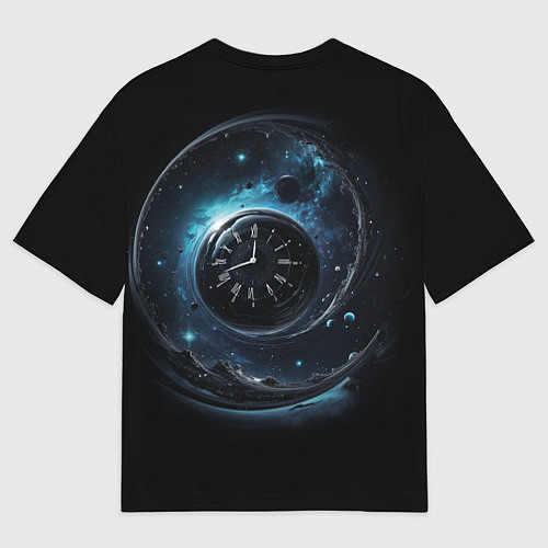 Женская футболка оверсайз Лучше поздно чем никогда глубокий синий / 3D-принт – фото 2