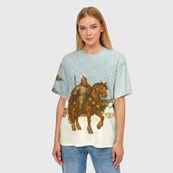 Футболка оверсайз женская Богатырь на коне 2026, цвет: 3D-принт — фото 2