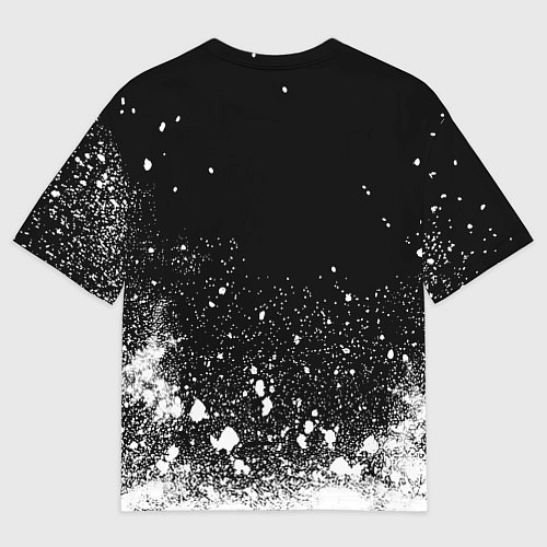 Женская футболка оверсайз Ювентус всплеск белых красок / 3D-принт – фото 2