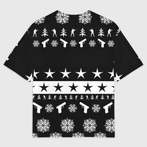 Женская футболка оверсайз Borussia x counter strike / 3D-принт – фото 2