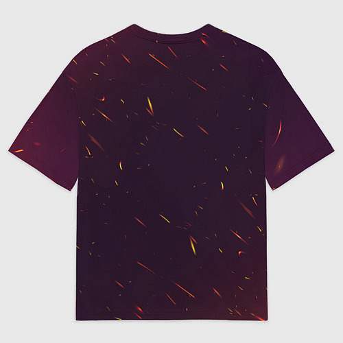 Женская футболка оверсайз Новогодняя мандариновая лошадь 2026 / 3D-принт – фото 2