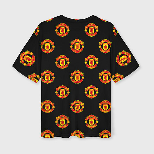 Женская футболка оверсайз Manchester United Pattern / 3D-принт – фото 2