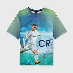 Футболка оверсайз женская CR Ronaldo, цвет: 3D-принт