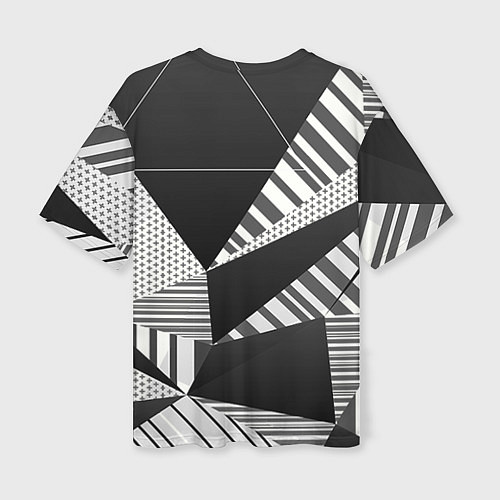 Женская футболка оверсайз Геометрия / 3D-принт – фото 2