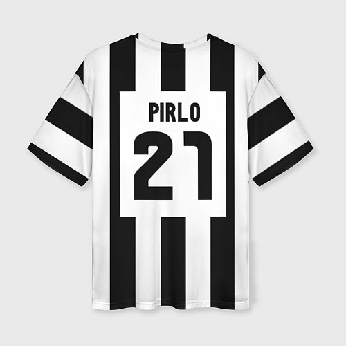 Женская футболка оверсайз Juventus: Pirlo / 3D-принт – фото 2