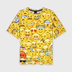 Женская футболка оверсайз Emoji