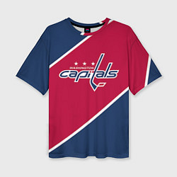 Женская футболка оверсайз Washington capitals