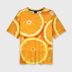 Футболка оверсайз женская Апельсин, цвет: 3D-принт